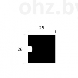 Молдинг 1.51.803, габаритные размеры