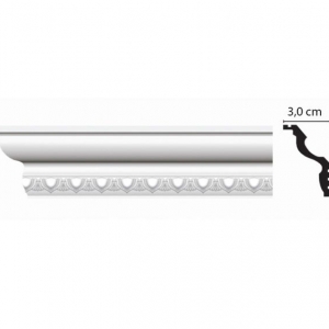 Потолочный плинтус с рисунком 4,5 см из дюрополимера D148A