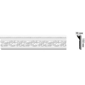 Потолочный плинтус с рисунком, дюрополимер, высота 15 см